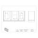 Poltex GB2WIPE Dual Glove Box Holder with Wipe Pack Dispenser - Dimensions