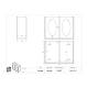 Poltex GBACOV2-W Wall-Mount Acrylic Glove Box Holder, 2 Box Capacity - Dimensions