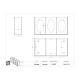 Poltex GBACOV3-W Wall-Mount Acrylic Glove Box Holder, 3 Box Capacity - Dimensions