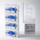 Poltex GBACOV4-W Wall-Mount Acrylic Glove Box Holder, 4 Box Capacity - Components (Glove Boxes and Gloves are Not Included)