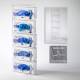 Poltex GBACOV5-W Wall-Mount Acrylic Glove Box Holder, 5 Box Capacity - Components (Glove Boxes and Gloves are Not Included)