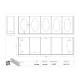 Poltex GBACOV5-W Wall-Mount Acrylic Glove Box Holder, 5 Box Capacity - Dimensions