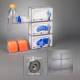 Poltex GBSHF32-M Triple Glove Box Holder with Dual Shelves - Magnet Mount (Glove Boxes, Gloves, and Other Supplies are Not Included)