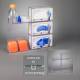 Poltex GBSHF32-W Triple Glove Box Holder with Dual Shelves - Wall Mount (Glove Boxes, Gloves, and Other Supplies are Not Included)