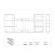 Poltex GBSHF32 Triple Glove Box Holder with Dual Shelves - Dimensions