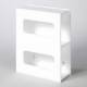 Poltex GBWHTAC2 White Acrylic Glove Box Holder - 2 Box Capacity
