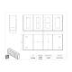 Poltex GBWHTAC4 White Acrylic Glove Box Holder, 4 Box Capacity - Dimensions