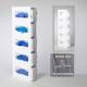 Poltex GBWHTAC5 White Acrylic Glove Box Holder, 5 Box Capacity - Components (Glove Boxes and Gloves are Not Included)