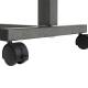 Lumex® GF8902S Economy Overbed Table, Non-Tilt, Silver Vein Hammertone - Casters