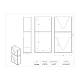 Poltex GOWN2VRT Dual Isolation Gown Dispenser - Dimensions