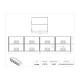 Poltex GOWNRMSYSDWR4x2,5 Gowning Room System, 8-Drawer Unit - Dimensions