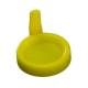 Snap Cap with Sanitary Grip for 12mL Flared Top Urine Centrifuge Tube - Polyethylene (PE) - Yellow
