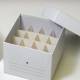 Cardboard Freezer Storage Box for 50mL Centrifuge Tubes - 16-Place (4x4 Format) - White