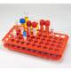 50-Place Low Profile Rack with Grippers for up to 17mm Tubes - Polyoxemethylene
