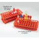 50-Place Low Profile Rack with Grippers for up to 17mm Tubes - Polyoxemethylene