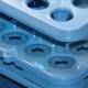 50-Place Rack with Grippers and Tube Ejector for up to 15mm Tubes - Polyoxemethylene