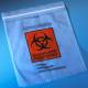 Biohazard Specimen Transport Bags 8" x 10" - Ziplock with Score Line and Document Pouch