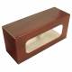 Harloff WV-2362-CM Wood Vinyl Medical Cart Single Glove Box Holder Direct Mount - Cherry Mahogany
