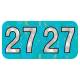 Arden Label HAYM-27-T4 PMA Holographic Aqua 2027 Year Labels - Size 3/4" H x 1 1/2" W