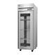 Hoshizaki HC1A-FGE-FGE Steelheart® Series Single-Section Pass-Thru Heated Cabinet with 3 Wire Shelves, Glass Door, 23.82 Cubic Feet - Right Angle View