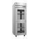 Hoshizaki HC1A-HGE-HGE Steelheart® Series Single-Section Pass-Thru Heated Cabinet with 3 Wire Shelves, Glass Half Doors, 23.68 Cubic Feet - Left Angle View