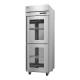 Hoshizaki HC1A-HGE-HGE Steelheart® Series Single-Section Pass-Thru Heated Cabinet with 3 Wire Shelves, Glass Half Doors, 23.68 Cubic Feet - Right Angle View
