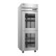 Hoshizaki HC1A-HGE Steelheart® Series Single-Section Heated Cabinet with 3 Wire Shelves, Glass Half Doors, 22.62 Cubic Feet - Left Angle View