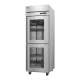 Hoshizaki HC1A-HGE Steelheart® Series Single-Section Heated Cabinet with 3 Wire Shelves, Glass Half Doors, 22.62 Cubic Feet - Right Angle View