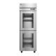 Hoshizaki HC1A-HGE Steelheart® Series Single-Section Heated Cabinet with 3 Wire Shelves, Glass Half Doors - 22.62 Cubic Feet