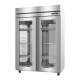 Hoshizaki HC2A-FGE-FGE Steelheart® Series Two-Section Pass-Thru Heated Cabinet with 6 Wire Shelves, Glass Doors, 52.40 Cubic Feet - Right Angle View