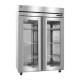 Hoshizaki HC2A-FGE-FGE Steelheart® Series Two-Section Pass-Thru Heated Cabinet with 6 Wire Shelves, Glass Doors, 52.40 Cubic Feet - Left Angle View