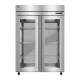 Hoshizaki HC2A-FGE-FGE Steelheart® Series Two-Section Pass-Thru Heated Cabinet with 6 Wire Shelves, Glass Doors - 52.40 Cubic Feet