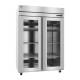 Hoshizaki HC2A-FGE Steelheart® Series Two-Section Heated Cabinet with 6 Wire Shelves, Glass Doors, 49.70 Cubic Feet - Left Angle View