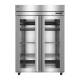 Hoshizaki HC2A-FGE Steelheart® Series Two-Section Heated Cabinet with 6 Wire Shelves, Glass Doors - 49.70 Cubic Feet