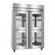 Hoshizaki HC2A-HGE-HGE Steelheart® Series Two-Section Pass-Thru Heated Cabinet with 6 Wire Shelves, Glass Half Doors, 52.10 Cubic Feet - Left Angle View