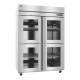 Hoshizaki HC2A-HGE Steelheart® Series Two-Section Heated Cabinet with 6 Wire Shelves, Glass Half Doors, 49.50 Cubic Feet - Left Angle View