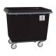 R&B Wire Heavy-Duty Poly Laundry Basket Truck with Steel Base and Bumper - Black