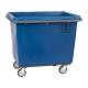 R&B Wire Heavy-Duty Poly Laundry Basket Truck with Steel Base and Bumper - Blue