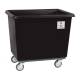 R&B Wire Heavy-Duty Poly Laundry Basket Truck with Steel Base - Black