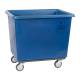 R&B Wire Heavy-Duty Poly Laundry Basket Truck with Steel Base - Blue