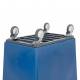 R&B Wire Heavy-Duty Poly Laundry Basket Truck with Steel Base - Casters