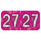 Arden Label HFYM-27-T4 PMA Holographic Fuchsia 2027 Year Labels - Size 3/4" H x 1 1/2" W