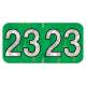 2023 Year Labels - Holographic Green - Size 3/4" H x 1 1/2" W