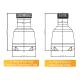 Comparison of the 3L Wide-Mouth Flasks (786505 & 786515) versus the 3L Flasks (786105 & 786115, sold separately) - Technical Drawing (Dimensions in Millimeter)