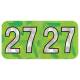Arden Label HLYM-27-T4 PMA Holographic Lime 2027 Year Labels - Size 3/4" H x 1 1/2" W