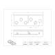 Poltex HOODPIPS51 Pipette and Pipette Controller Bracket, 5 Position - Dimensions