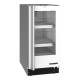 Hoshizaki HR15A-G HR Series Single-Section Undercounter Refrigerator with 2 Stainless Steel Shelves, Glass Door, 2.54 Cubic Feet - Right Angle