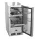 Hoshizaki HR15A HR Series Single-Section Undercounter Refrigerator with 2 Stainless Steel Shelves, Stainless Steel Door, 2.54 Cubic Feet - Door Opened with Shelves Out
