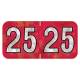 Arden Label HRYM-25-T4 PMA Holographic Red 2025 Year Labels - Size 3/4" H x 1 1/2" W