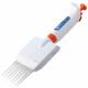 Pearl Adjustable Volume Pipette Eight Channel Orange